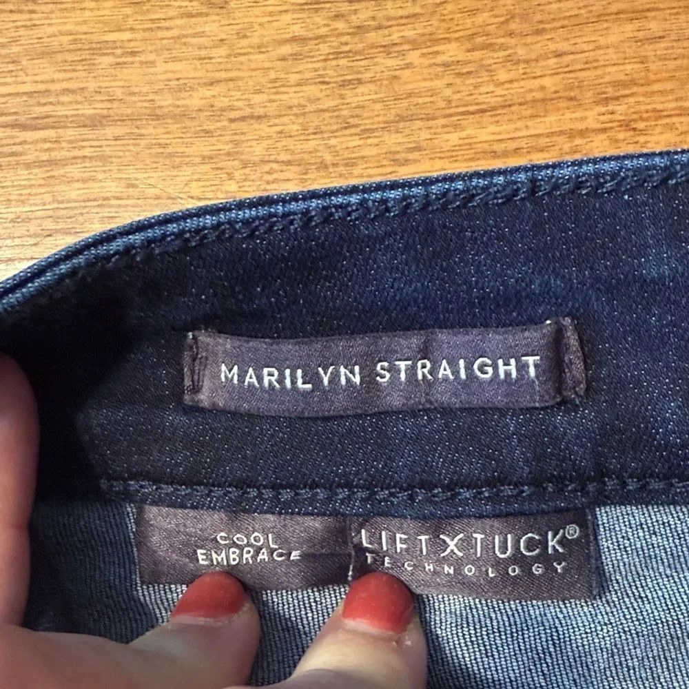 NYDJ Marilyn Dark Blue Straight Leg Jeans